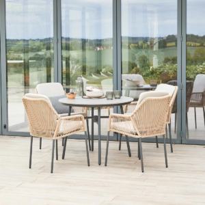 Malibu Wheat 4 Seat Dining Set