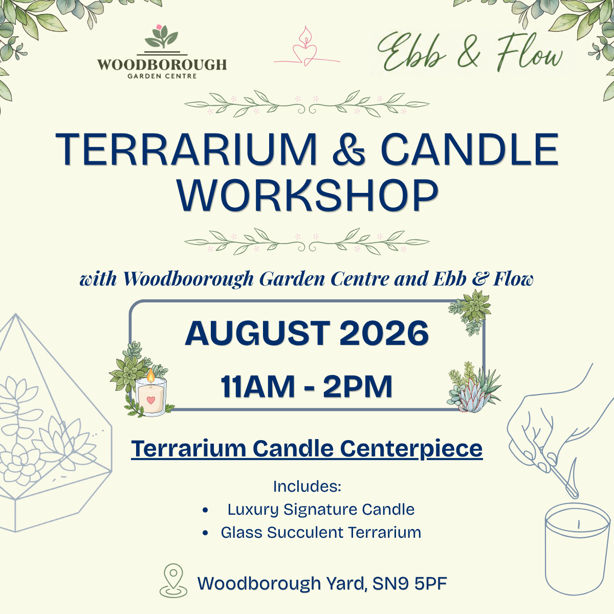 Terrarium & Candle Workshop Tickets