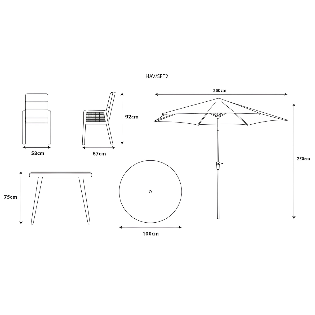 Havana 4 Seat Dining Set - Image 3