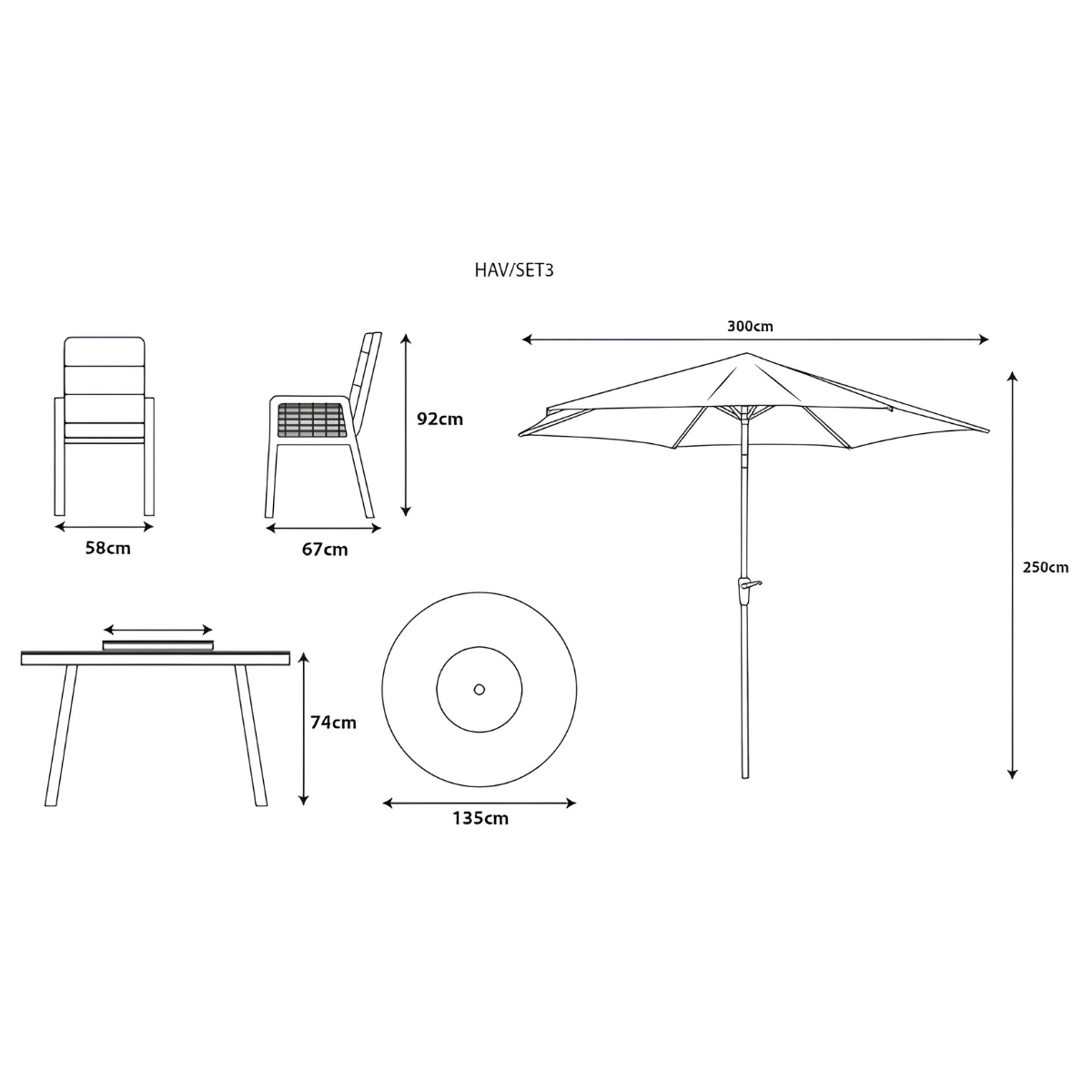 Havana 6 Seat Dining Set - Image 3